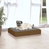 vidaXL Cama para perros madera maciza pino marrón miel 61,5x49x9 cm