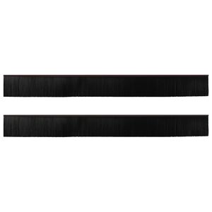 vidaXL Sellos de cepillo para puertas autoadhesivos 2 pcs Marr&oacute;n