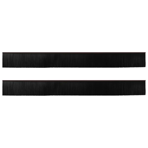 vidaXL Sellos de cepillo para puertas autoadhesivos 2 pcs Marr&oacute;n