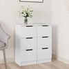 vidaXL Aparadores 2 uds madera contrachapada blanco 30x30x70 cm