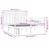 vidaXL Estructura de cama madera maciza 150x200 cm