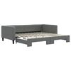 vidaXL Sof&aacute; cama nido tela gris oscuro 100x200 cm