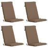 vidaXL Coj&iacute;n para silla de respaldo alto GEMERT 4 uds. 100% Poli&eacute;ster