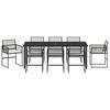vidaXL Conjunto de Comedor de Jard&iacute;n 9 pcs Negro