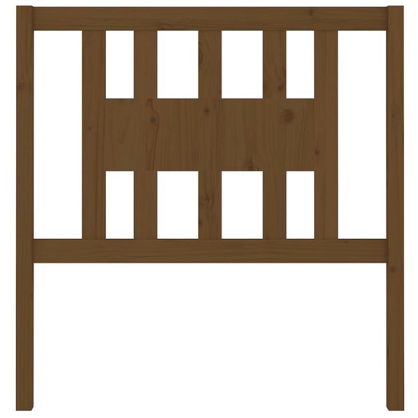 vidaXL Cabecero madera maciza de pino marrón miel 106x4x100 cm