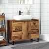 vidaXL Mueble de lavabo madera de ingenier&iacute;a envejecida 80x33x60 cm