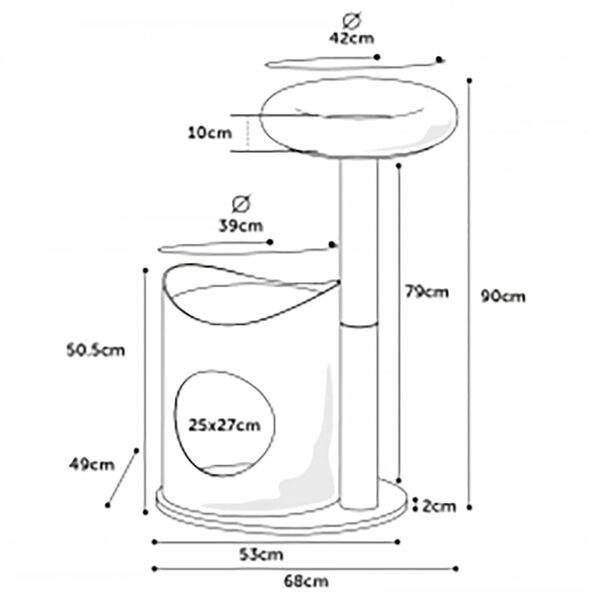 FLAMINGO Rascador para gatos en forma de barril George