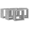 vidaXL Estantes cubo de pared 6 unidades gris hormig&oacute;n 26x15x26 cm