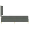 vidaXL Cama Box Spring LED con colch&oacute;n Gris oscuro 80 x 200 cm tela