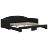 vidaXL Sof&aacute; cama nido terciopelo negro 100x200 cm