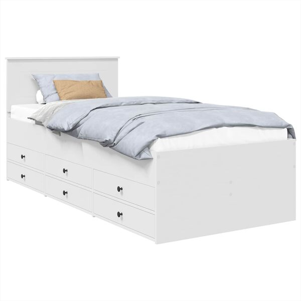 vidaXL Sof&aacute; cama con caj&oacute;n y Negro 90 x 200 cm Madera de ingenier&iacute;a