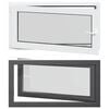 vidaXL Ventana de s&oacute;tano RISOR 110 x 60 cm PVC y vidrio Gris antracita