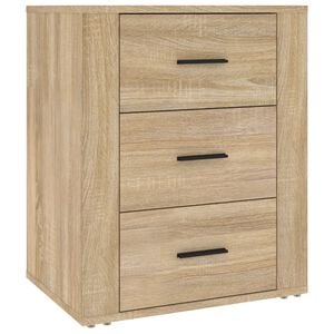 vidaXL Mesita de noche madera contrachapada roble sonoma 50x36x60 cm