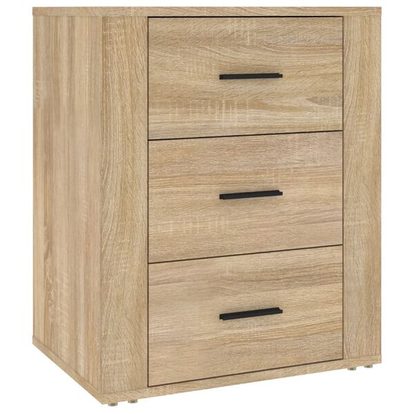 vidaXL Mesita de noche madera contrachapada roble sonoma 50x36x60 cm