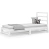 vidaXL Sof&aacute; cama extra&iacute;ble sin colch&oacute;n blanco 2x(90x200) cm