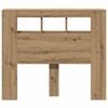 vidaXL Cabecero LED madera ingenier&iacute;a roble artisan 120x18,5x103,5 cm