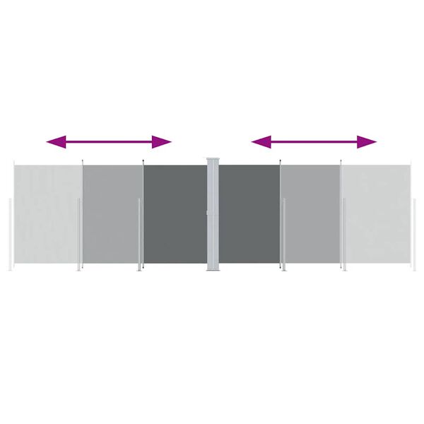 vidaXL Toldo lateral retráctil antracita 180x600 cm