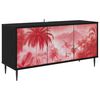vidaXL Mueble de TV AACHEN 102 x 33 x 51 cm Roble Negro