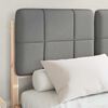 vidaXL Estructura de Cama con Cabecera Tapizada Gris Claro
