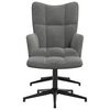 vidaXL Sillón de relax con taburete terciopelo gris oscuro