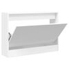 vidaXL Zapatero de madera de ingenier&iacute;a blanco 80x21x57 cm