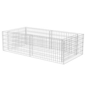 vidaXL Jardinera de gaviones de acero 180x90x50 cm