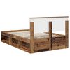vidaXL Estructura de cama con cabecera Madera vieja 120 x 200 cm
