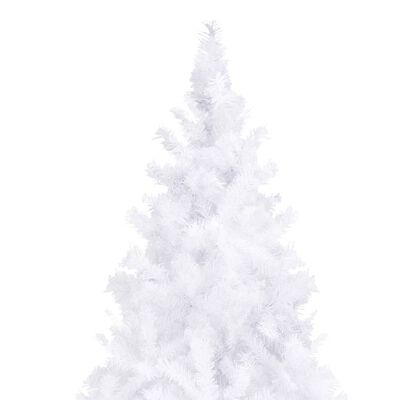 vidaXL Árbol de Navidad preiluminado con luces y bolas blanco 400 cm