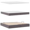 vidaXL Cama con almacenamiento y LED Gris 200 x 200 cm Cuero sint&eacute;tico