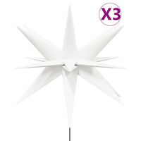 vidaXL Lámpara de Navidad LED plegable 3 unidades blanco 35 cm