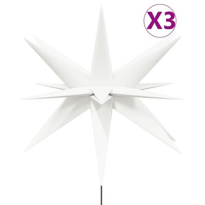 vidaXL Lámpara de Navidad LED plegable 3 unidades blanco 35 cm
