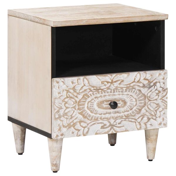 vidaXL Mueble cama con caj&oacute;n 40 x 33 x 46 cm Madera de mango maciza