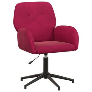 vidaXL Silla de escritorio giratoria 54 x 55 x 90 cm Rojo vino