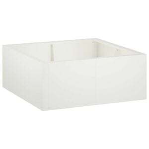vidaXL Muro de Contenci&oacute;n 4 uds. 100 x 100 x 30 cm Acero Blanco