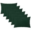 vidaXL Coj&iacute;n con almohada HEERLEN 6 uds. Verde oscuro Terciopelo