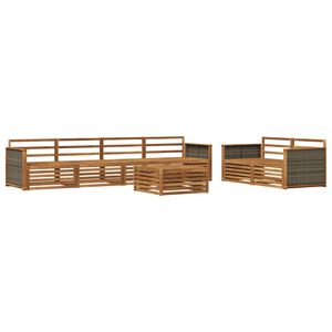 vidaXL Conjunto de sof&aacute;s de exterior 7 pcs Natural