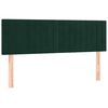 vidaXL Cama box spring con colch&oacute;n terciopelo verde oscuro 140x200 cm
