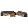 vidaXL Conjunto de sof&aacute;s de exterior 9 pcs Natural y Antracita