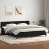 vidaXL Cama box spring con colchones terciopelo negro 200x210 cm