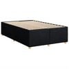 vidaXL Cama box spring con colch&oacute;n tela negro 120x200 cm