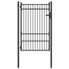 vidaXL Puerta de cerca BAARLO 100 x 150 cm Metal Negro Con cerradura