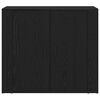 vidaXL Vitrina Roble Negro 80 x 33 x 70 cm Madera contrachapada