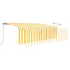 vidaXL Toldo retr&aacute;ctil manual con persiana amarillo y blanco 5x3 m