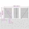 vidaXL Poste de Valla Gris 10 x 1,6 m (malla de 12 x 12 mm)
