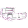 vidaXL Cama con estantería sin colchón madera maciza blanca 140x200 cm