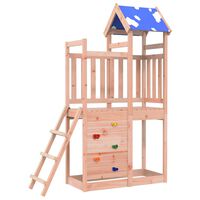 vidaXL Torre de juegos con pared escalada madera pino 110,5x52,5x215cm