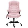 vidaXL Sillón de oficina de masaje terciopelo rosa