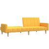 vidaXL Sof&aacute; cama de 2 plazas tela amarillo