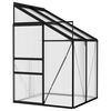 vidaXL Invernadero de aluminio gris antracita 2,59 m&sup3;