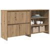 vidaXL Aparador 2 pcs Roble artesanal 70 x 41 x 75 cm